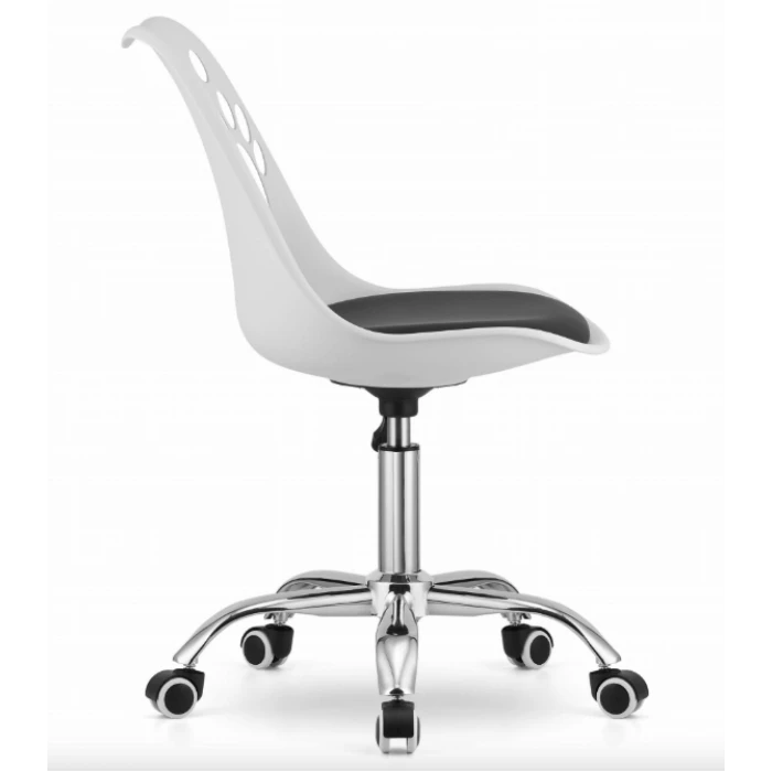 Офісне крісло Leobert Print біло-чорний