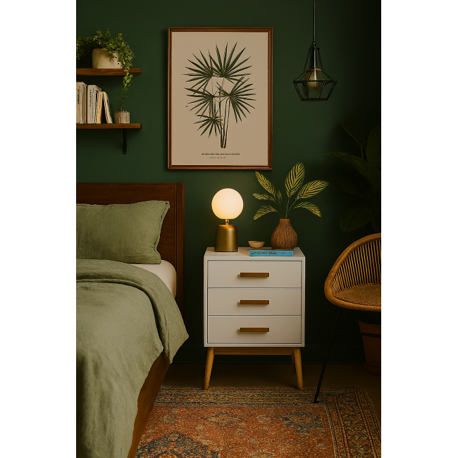 Тумба прикроватная Chomik AVESTA на три ящика в скандинавском стиле