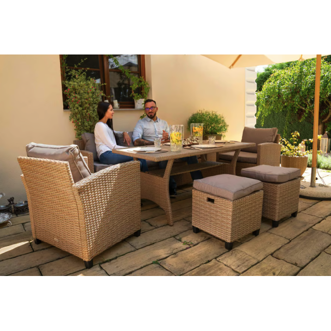 Комплект садовой мебели Di Volio Genova Бежевый/Светло-серый