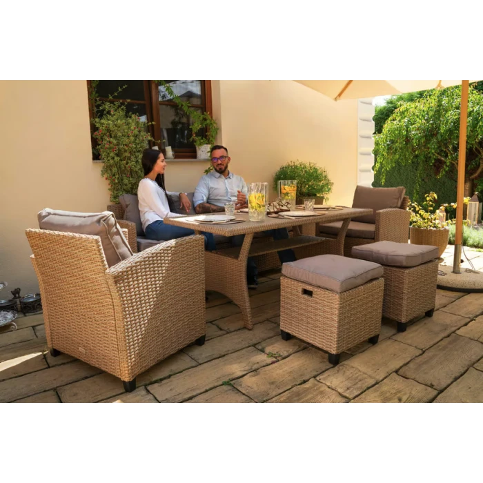 Комплект садових меблів Di Volio Genova Бежевий/Світло-сірий