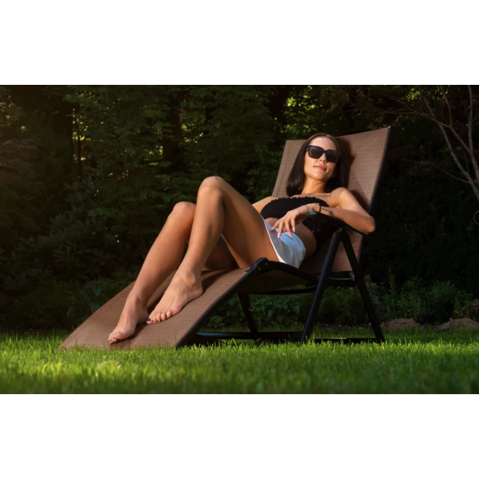 Садовый шезлонг с алюминиевой рамой Di Volio Bolzano бежевый