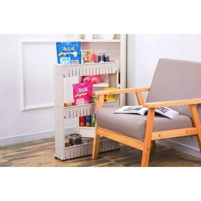 Этажерка Leobert Slim 3-уровневая на колесах