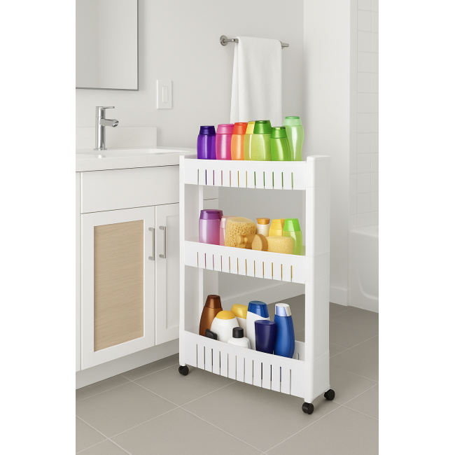 Этажерка Leobert Slim 3-уровневая на колесах