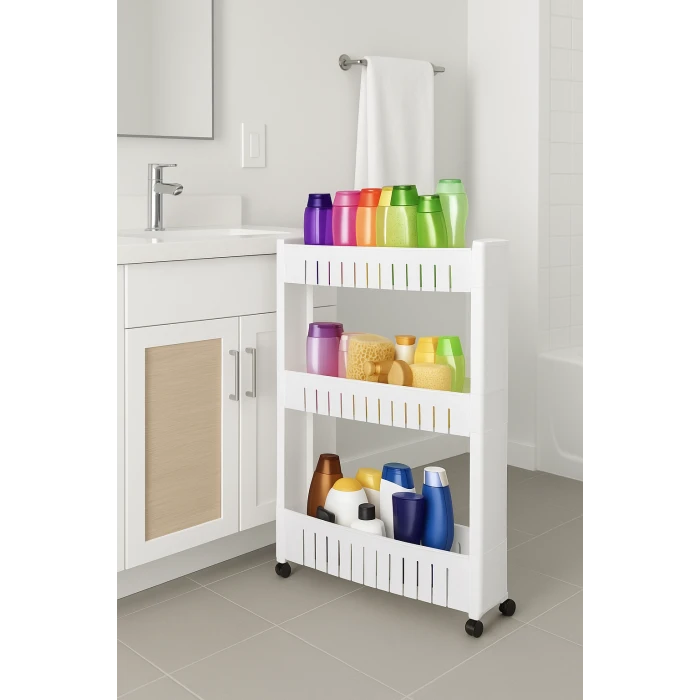 Этажерка Leobert Slim 3-уровневая на колесах