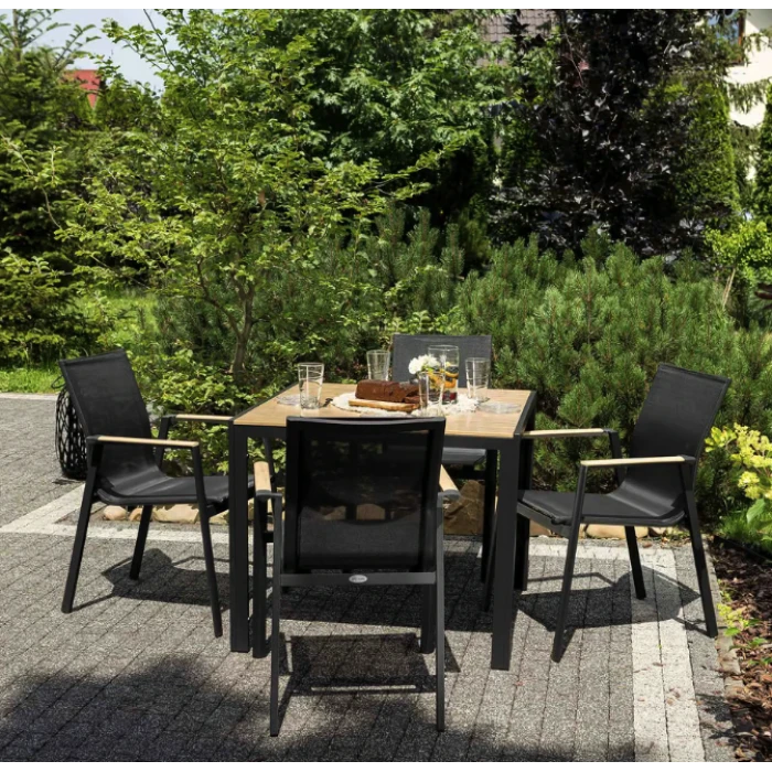 Комплект садових меблів Di Volio Cremo 4+1 чорний/бежевий