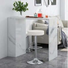 Комплект барних стільців Costway Loreto з круглим сидінням білий