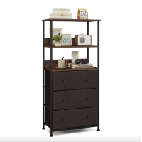 Стеллаж Costway Skiff с текстильными ящиками в стиле Loft