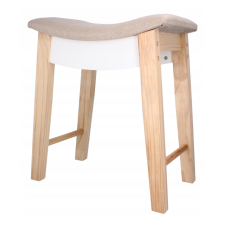 Табурет Chomik ROKA изогнутый в скандинавском бежевом стиле