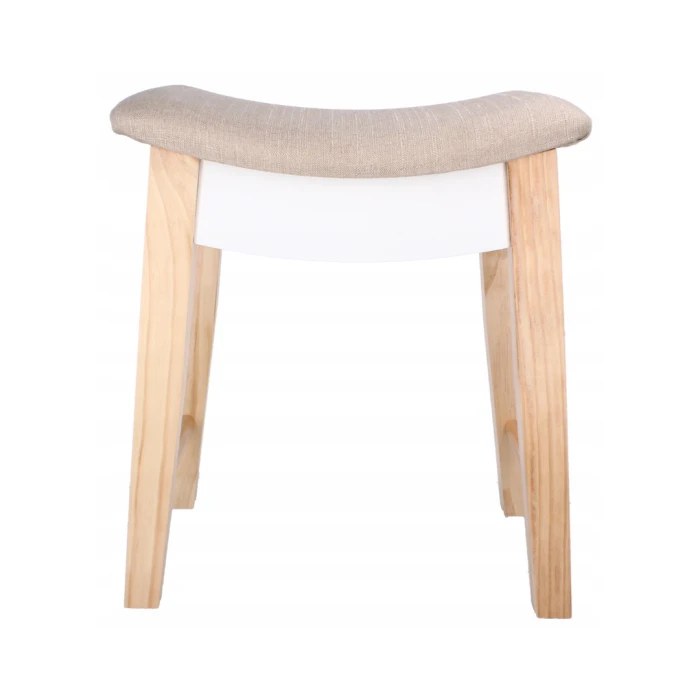 Табурет Chomik ROKA вигнутий у скандинавському стилі бежевий