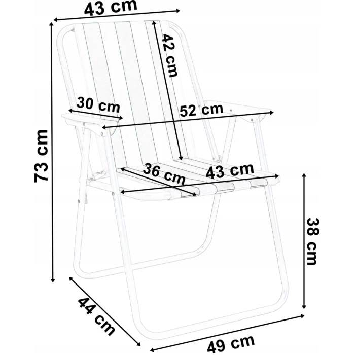 Стул Chomik GARDEN LINE PICNIC складной черный