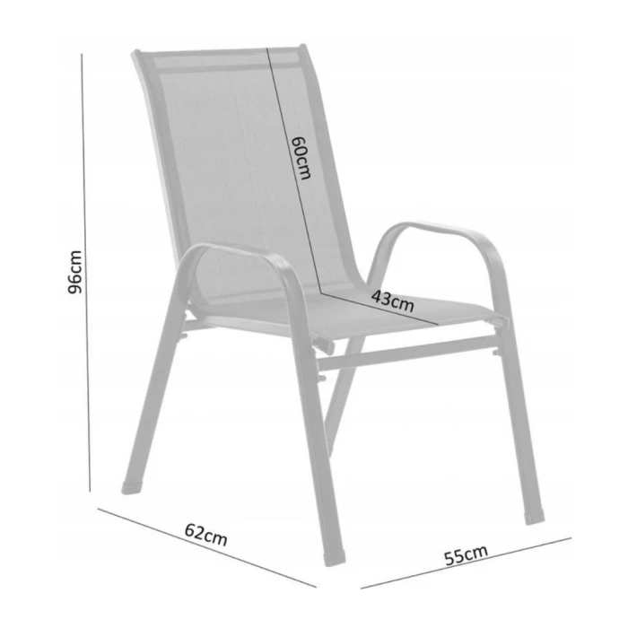 Комплект садовых стульев Chomik GARDEN LINE CORTINA черный