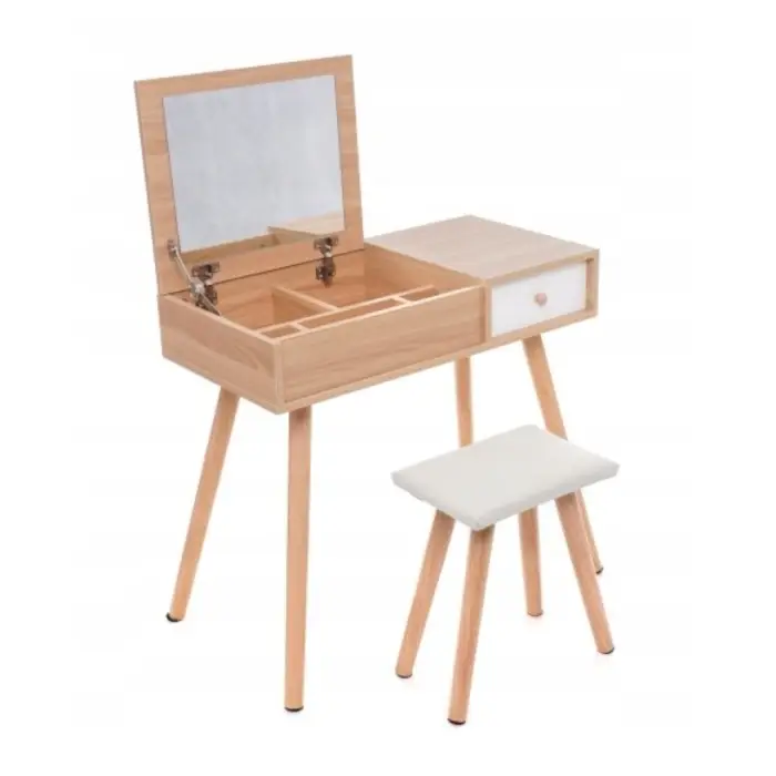Туалетний столик Chomik SECTOR у скандинавському стилі з відкидним дзеркалом