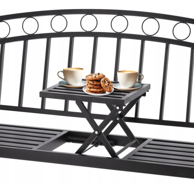 Лавка садова Chomik GARDEN LINE DUO з розкладним столиком