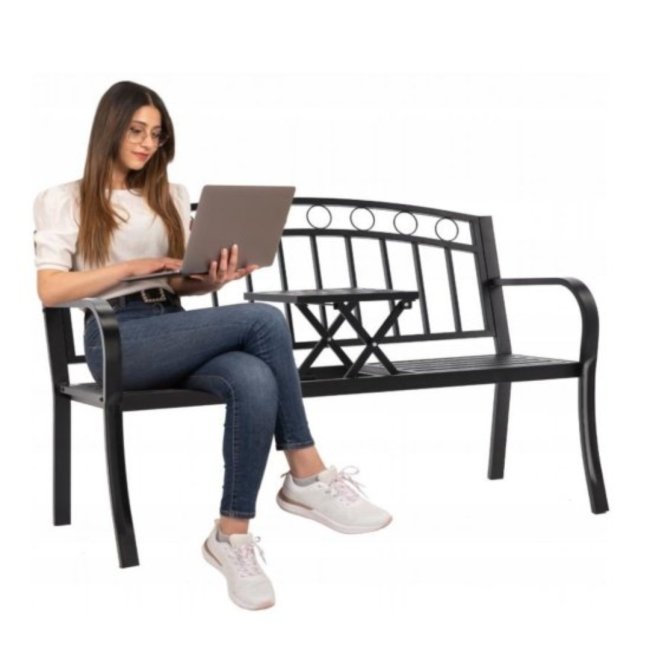 Лавка садова Chomik GARDEN LINE DUO з розкладним столиком