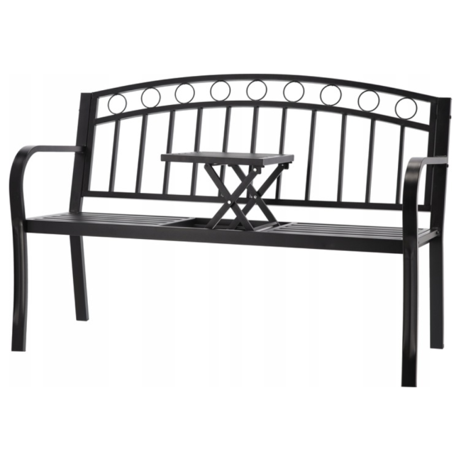 Лавка садова Chomik GARDEN LINE DUO з розкладним столиком