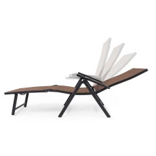 Садовый шезлонг с алюминиевой рамой Di Volio Bolzano коричневый