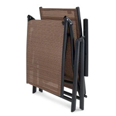 Садовый шезлонг с алюминиевой рамой Di Volio Bolzano коричневый