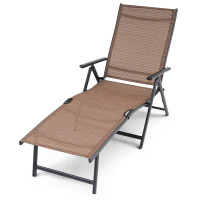 Садовый шезлонг с алюминиевой рамой Di Volio Bolzano коричневый