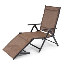 Садовый шезлонг с алюминиевой рамой Di Volio Bolzano коричневый