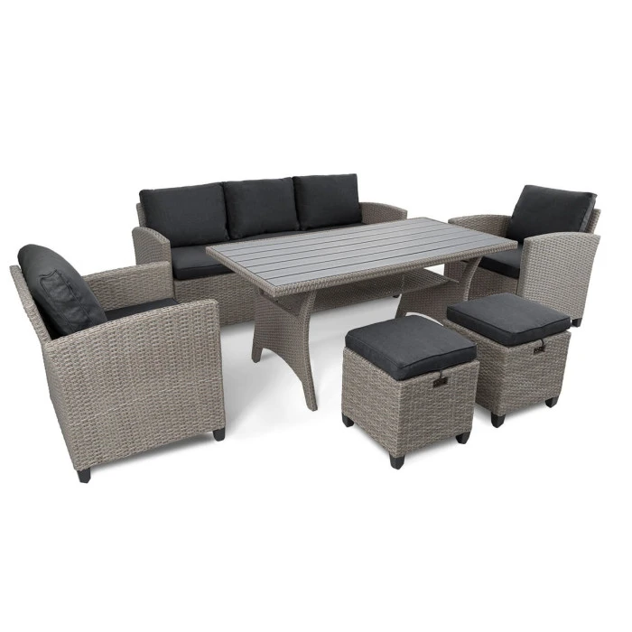 Комплект садовой мебели Di Volio Genova Серый/Графитовый