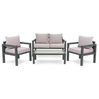 Комплект садових меблів Di Volio Brescia 2 сірий/світло-сірий