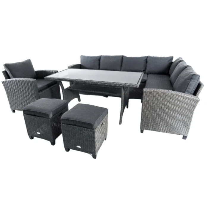 Набір садових меблів Di Volio ROSSANO сірий/графітовий