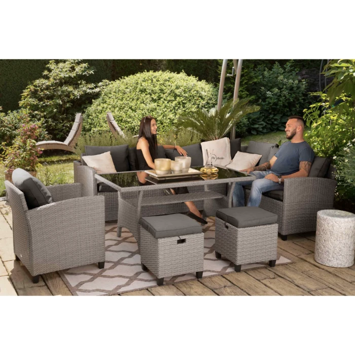 Набір садових меблів Di Volio ROSSANO сірий/графітовий