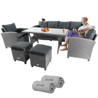 Набір садових меблів Di Volio ROSSANO сірий/графітовий