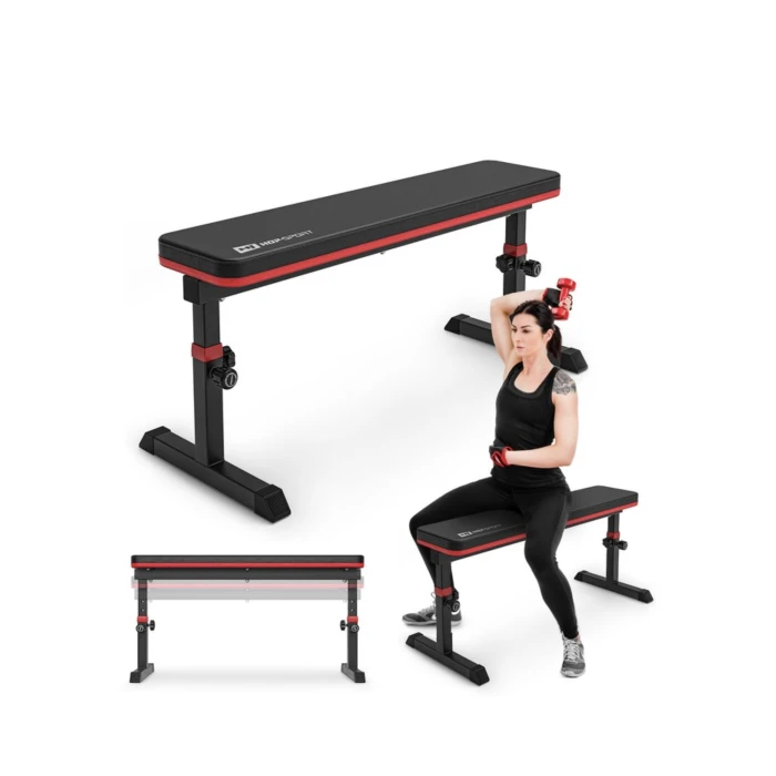 Скамейка тренировочная Hop-Sport HS-1025 Pro для жима горизонтальная регулируемая