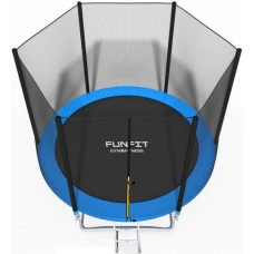 Батут Funfit 8ft (252см) синій з зовнішньою сіткою