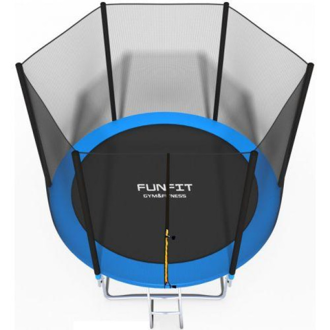 Батут Funfit 8ft (252см) синий с наружной сеткой