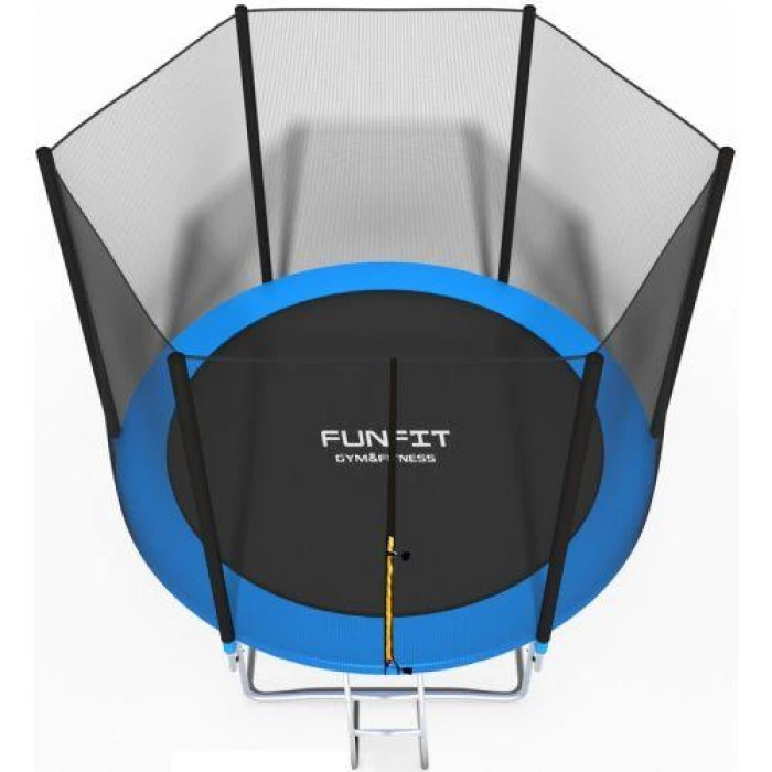 Батут Funfit 8ft (252см) синій з зовнішньою сіткою