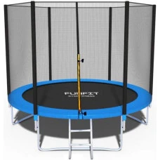 Батут Funfit 8ft (252см) синій з зовнішньою сіткою
