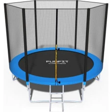 Батут Funfit 8ft (252см) синій з зовнішньою сіткою