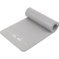 Коврик (мат) для фитнеса и йоги Gymtek NBR 1,5см серый