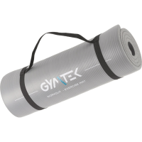 Коврик (мат) для фитнеса и йоги Gymtek NBR 1,5см серый