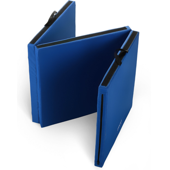 Мат гімнастичний Gymtek твердий 5см з липучкою синій