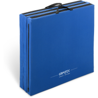 Мат гімнастичний Gymtek твердий 5см з липучкою синій