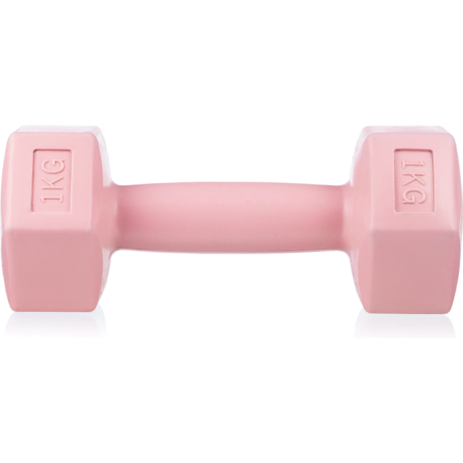 Гантели для фитнеса композитные Gymtek 2х1кг розовый