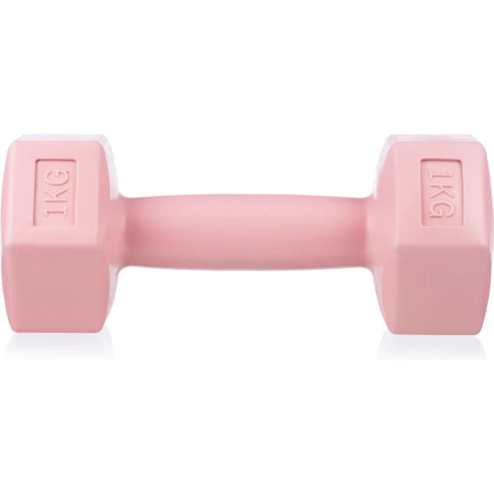 Гантели для фитнеса композитные Gymtek 2х1кг розовый
