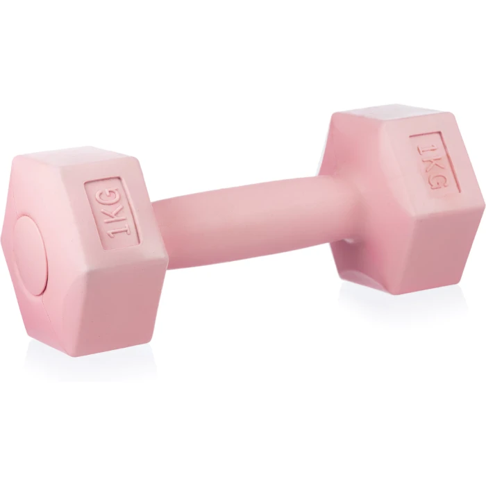 Гантели для фитнеса композитные Gymtek 2х1кг розовый