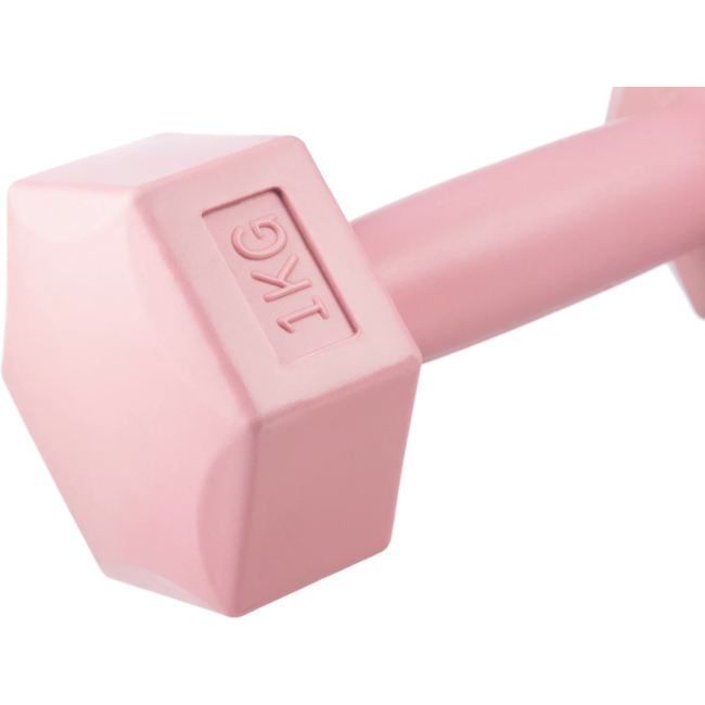 Гантели для фитнеса композитные Gymtek 2х1кг розовый