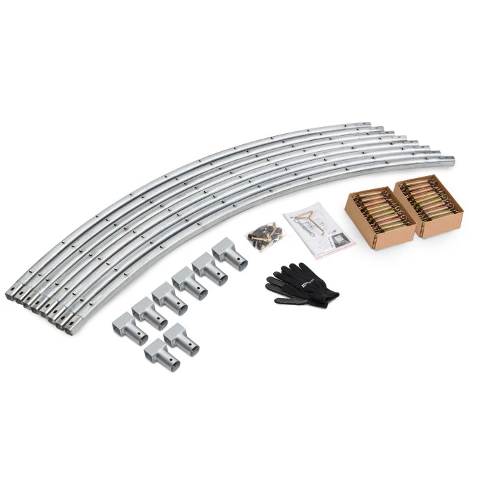 Батут Hop-Sport 10ft (305см) чорно-синій з внутрішньою сіткою (4 ноги)