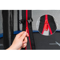 Батут Hop-Sport 10ft (305см) чорно-синій з внутрішньою сіткою (4 ноги)