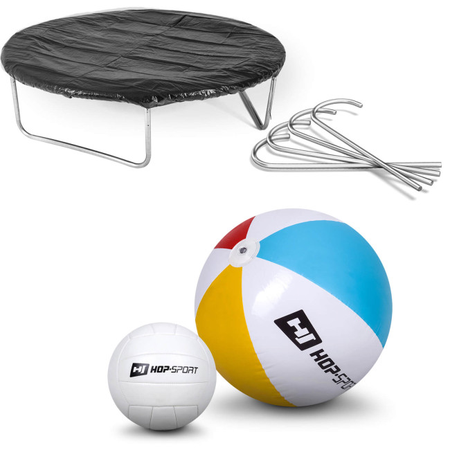 Батут Hop-Sport 10ft (305см) синій з внутрішньою сіткою