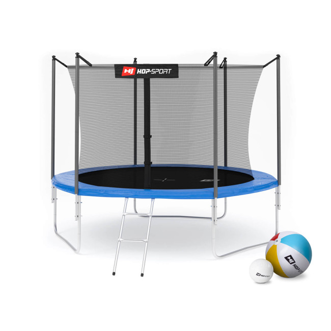 Батут Hop-Sport 10ft (305см) синій з внутрішньою сіткою