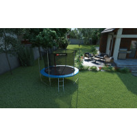 Батут Hop-Sport 10ft (305см) синий с внутренней сеткой