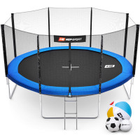 Батут Hop-Sport 14ft (427см) синий с наружной сеткой