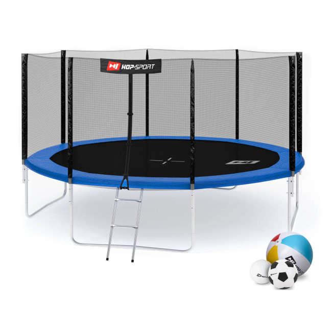 Батут Hop-Sport 14ft (427см) синий с наружной сеткой