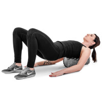 Роллер массажер (валик, ролик) для кроссфита и йоги Hop-Sport HS-001YG серый